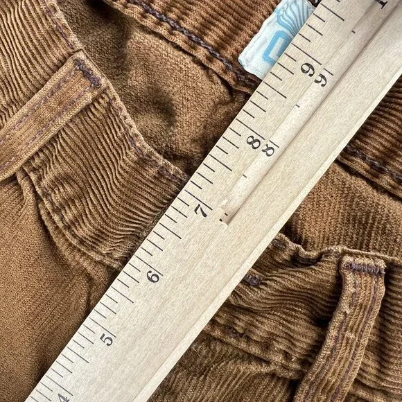 Y2K Levi's Corduroy Pants Women's Measured 31x32 Straight Brown Stretch Tag 6M - Picture 15 of 16